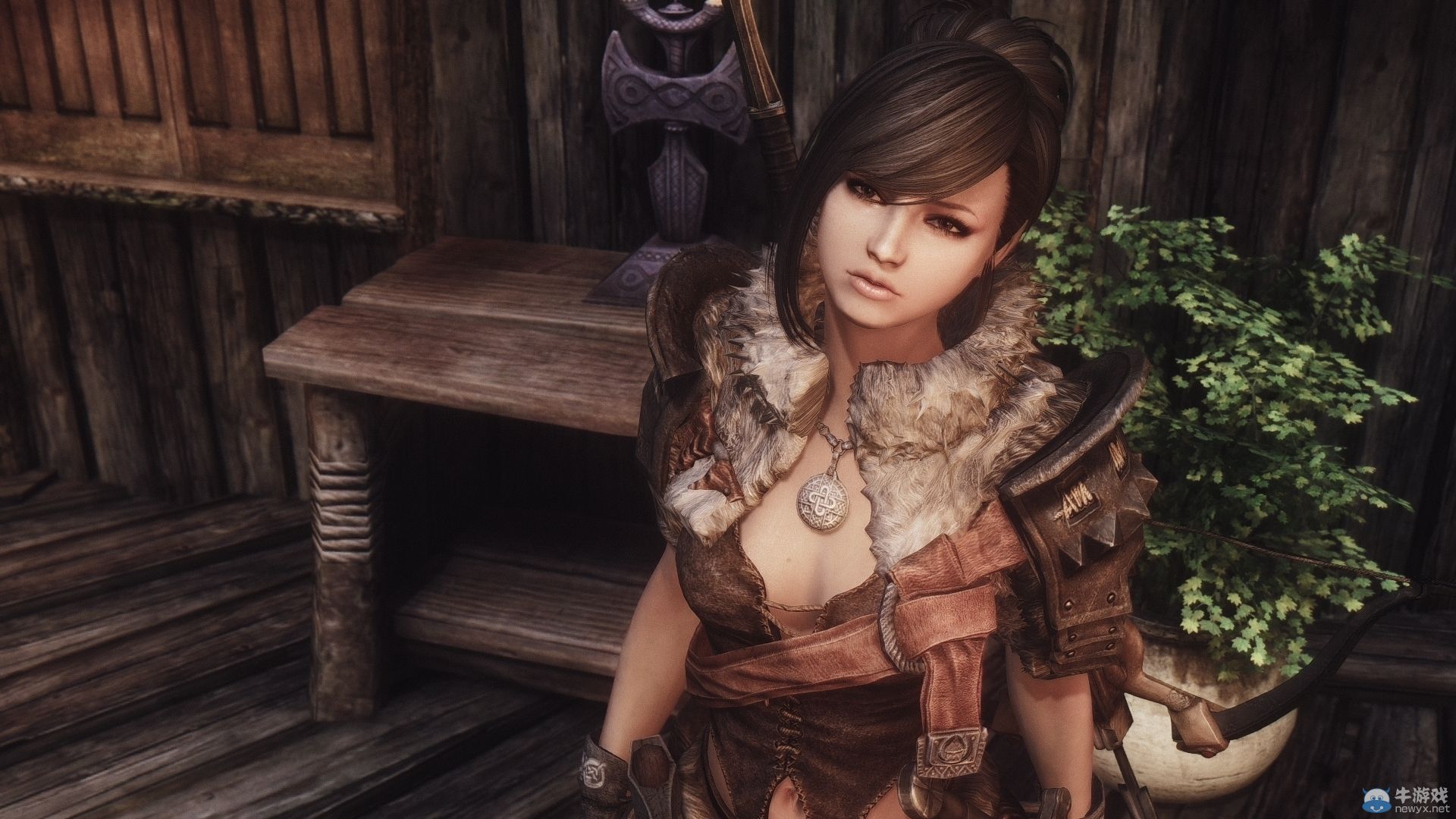 《上古卷軸5：天際》新MOD圖：美眉手執(zhí)光劍很性感