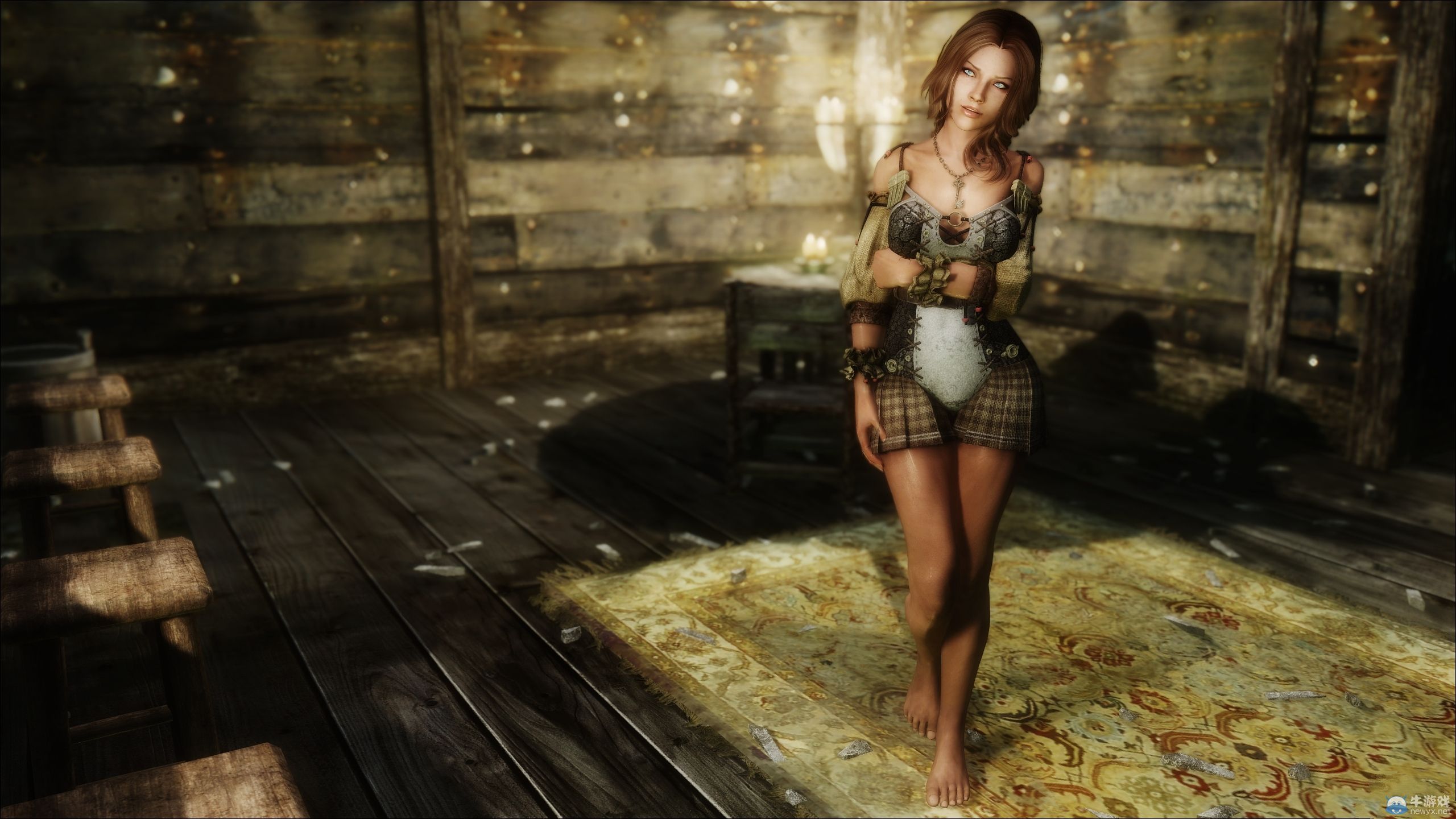 《上古卷軸5：天際》新MOD圖：美眉手執(zhí)光劍很性感