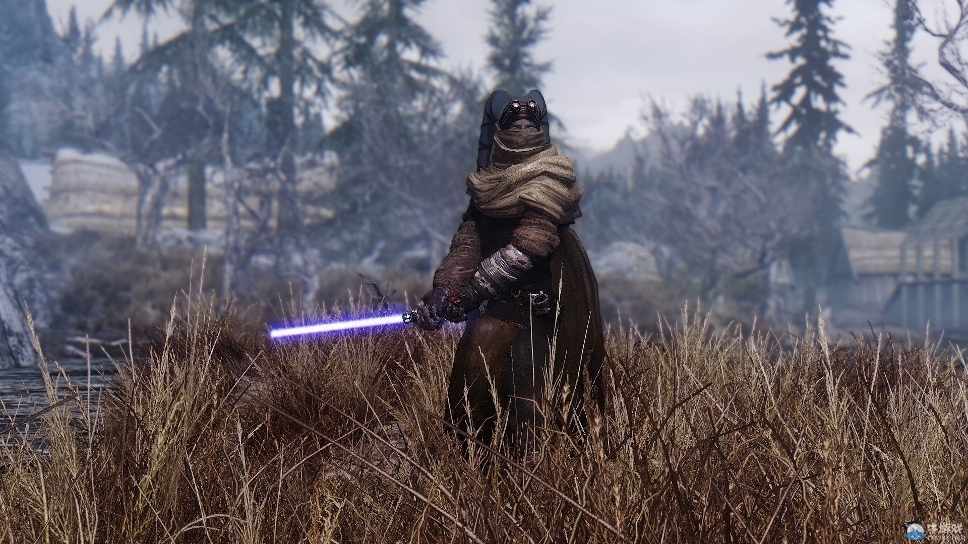 《上古卷軸5：天際》新MOD圖：美眉手執(zhí)光劍很性感