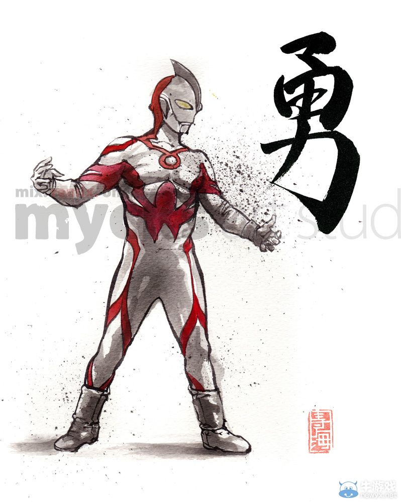 進擊的奧特曼君帥爆!國外妹子水墨風(fēng)同人畫作欣賞