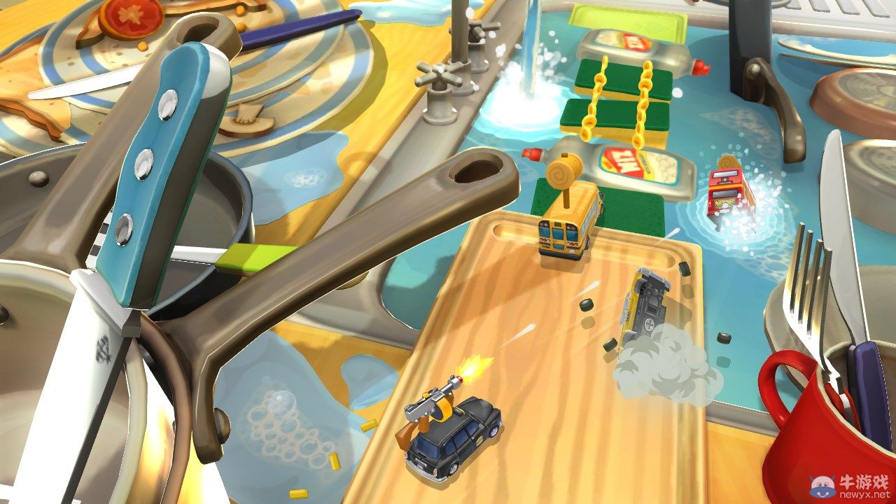 奇葩新作《極速玩具車》即將登陸PC 餐桌就是賽道