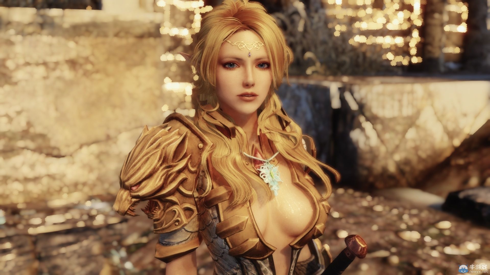 《上古卷軸5：天際》新MOD圖：精靈妹子胸口大開(kāi)！