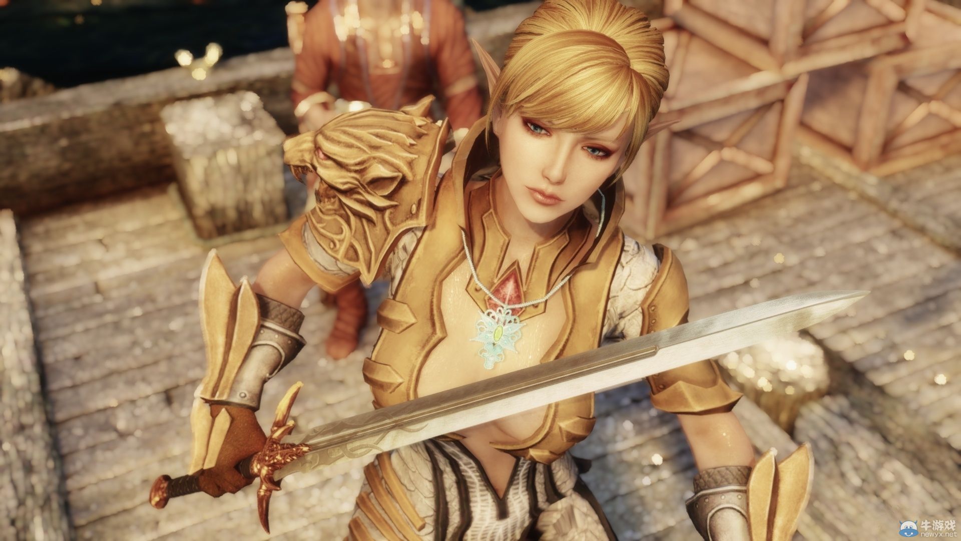 《上古卷軸5：天際》新MOD圖：精靈妹子胸口大開(kāi)！