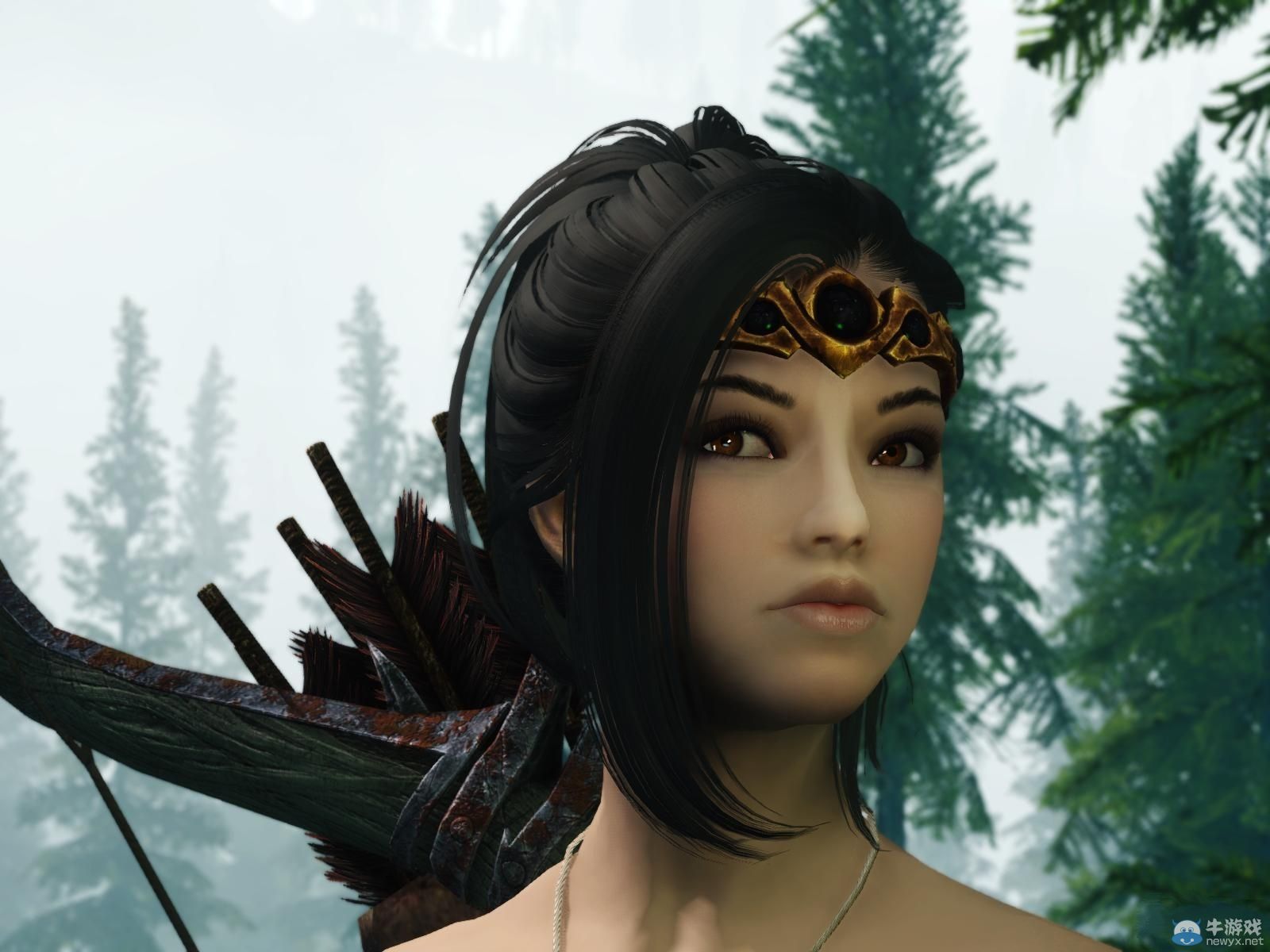 《上古卷軸5：天際》新MOD圖：精靈妹子胸口大開(kāi)！