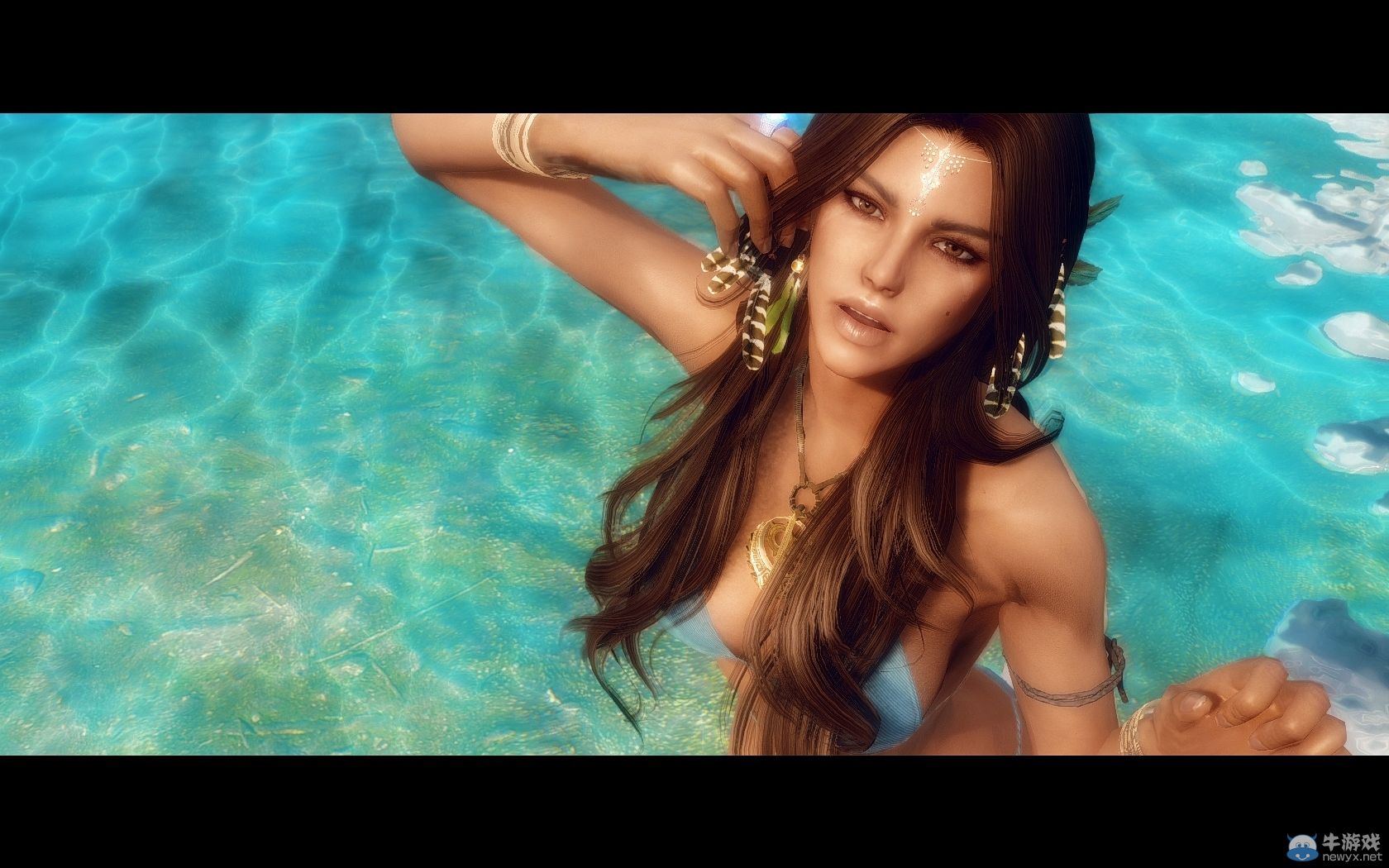 《上古卷軸5：天際》新MOD圖：精靈妹子胸口大開(kāi)！