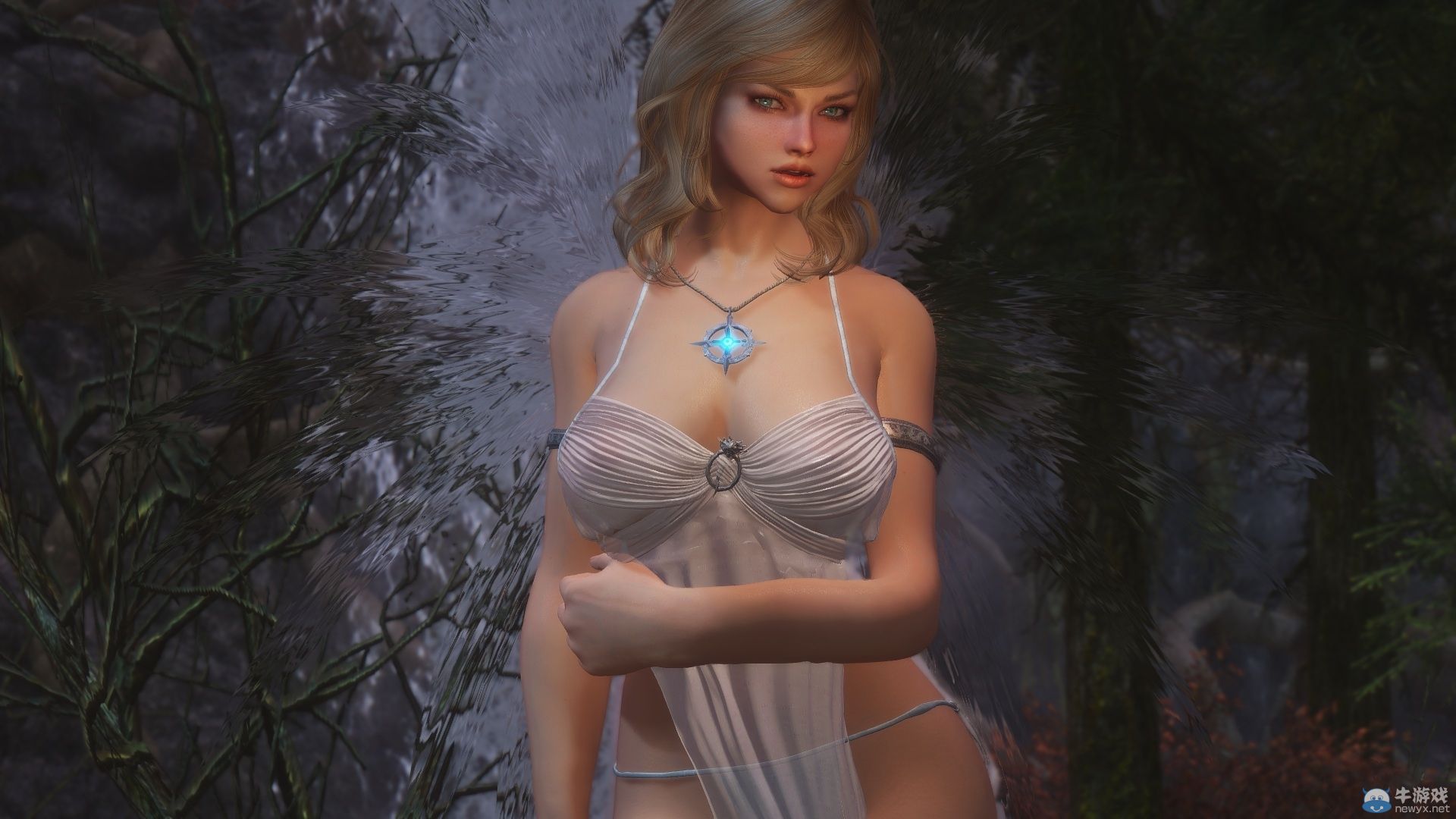 《上古卷軸5：天際》新MOD圖：精靈妹子胸口大開(kāi)！
