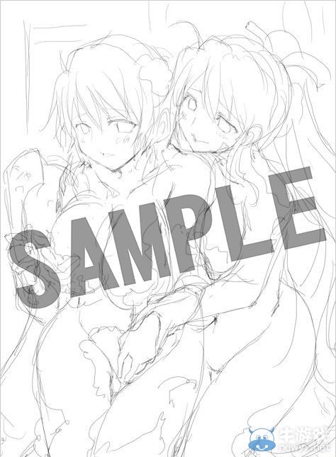 《閃亂神樂EV：少女們的選擇》店鋪特典線稿樣圖