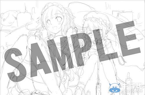 《閃亂神樂EV：少女們的選擇》店鋪特典線稿樣圖