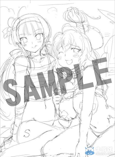 《閃亂神樂EV：少女們的選擇》店鋪特典線稿樣圖