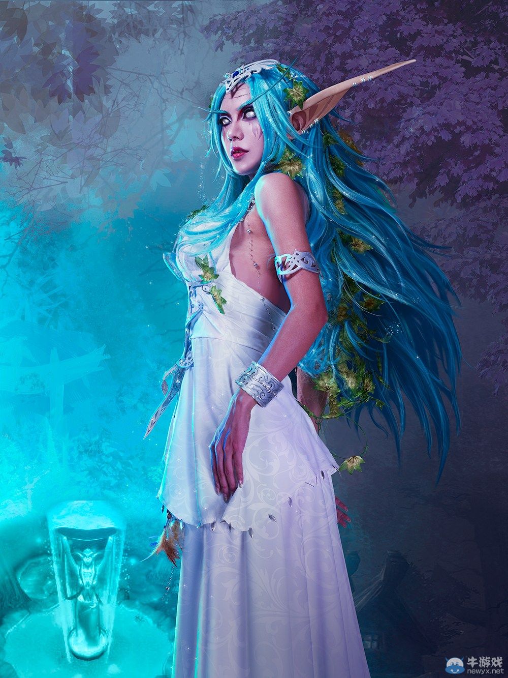 血脈噴張!美女玩家大膽COS暗夜精靈女祭司泰蘭德