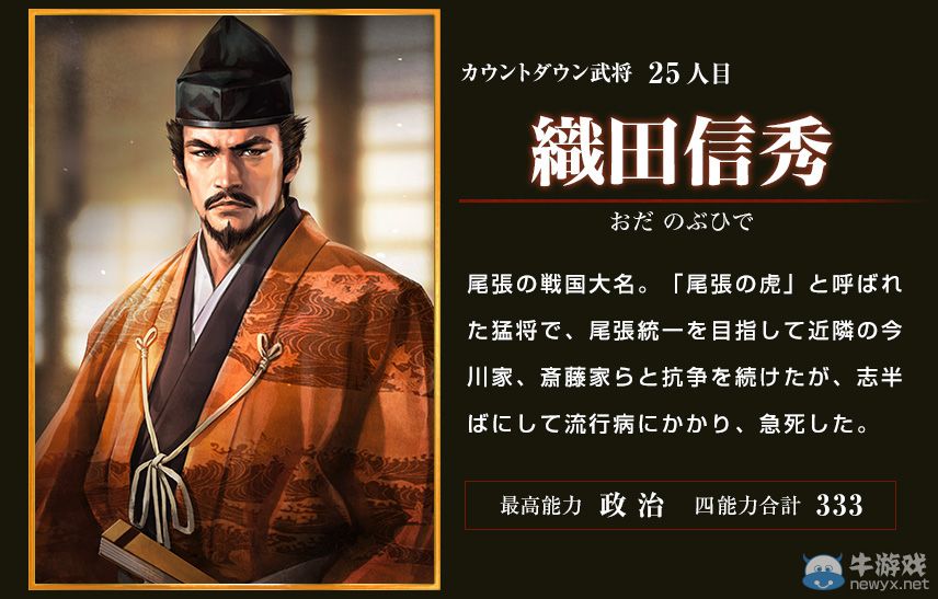 《信長之野望：威力加強版》已公布武將盤點!