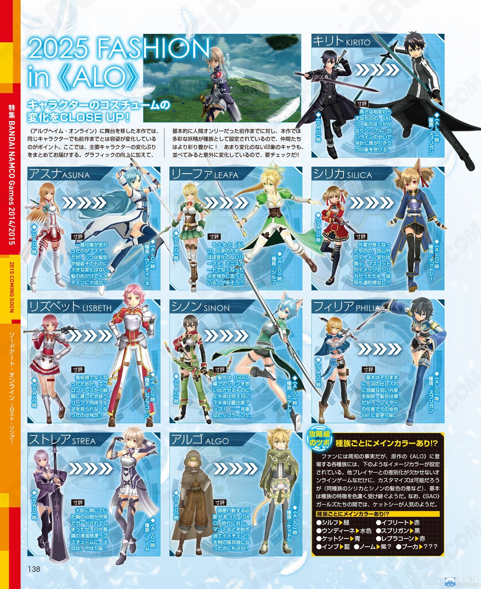 《刀劍神域：失落之歌》新角色詳情與第二場景