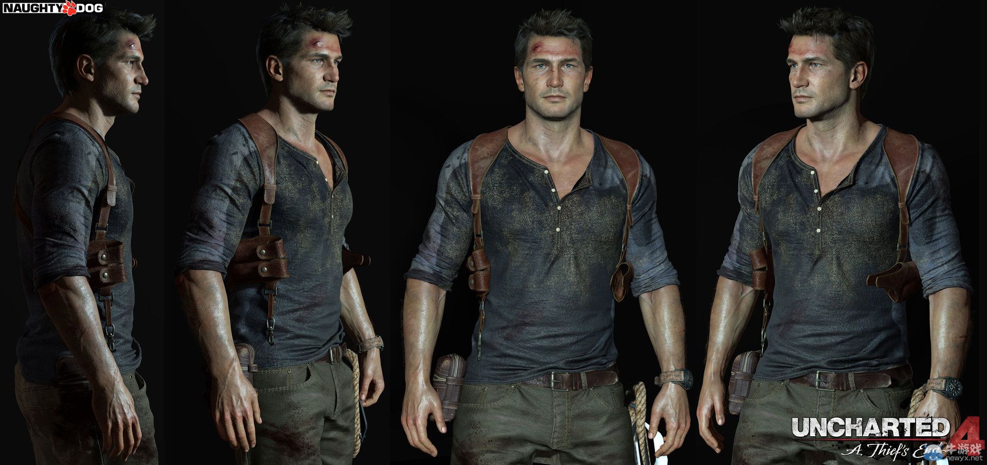 《神秘海域4：盜賊末路》德雷克高清建模圖曝光