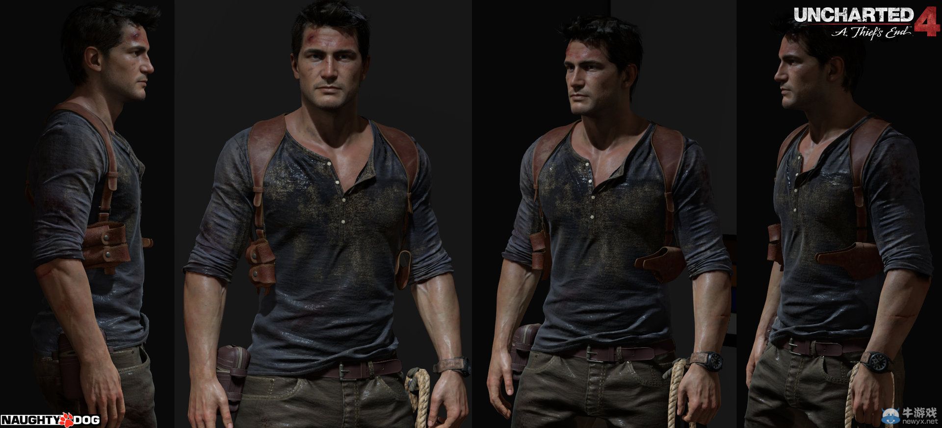 《神秘海域4：盜賊末路》德雷克高清建模圖曝光