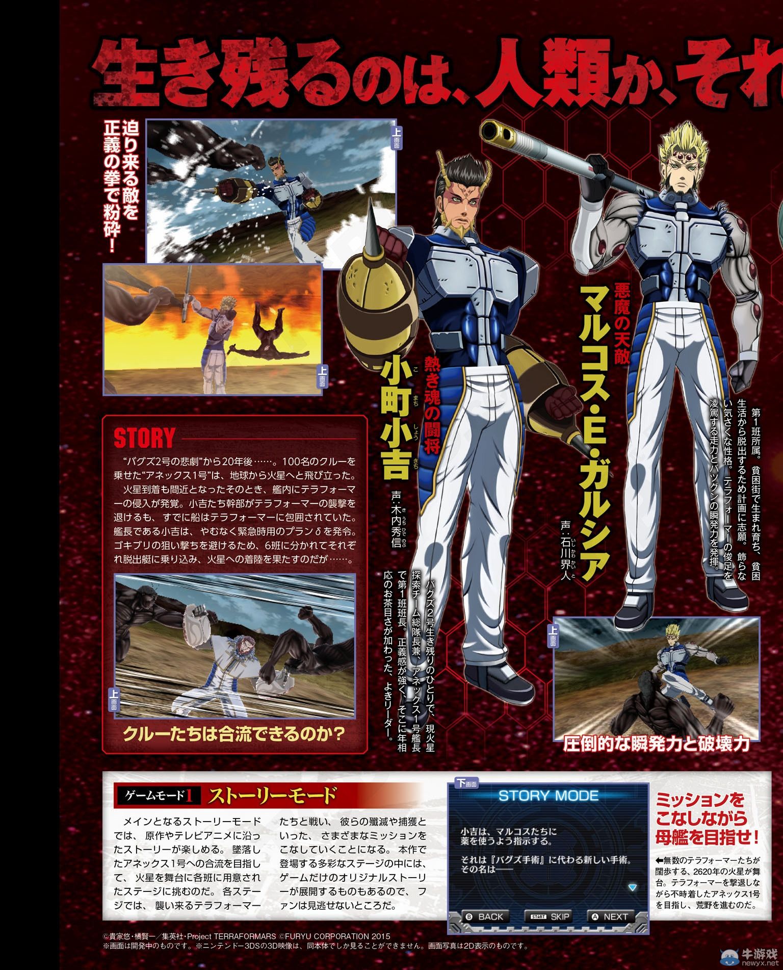 《火星異種：紅色星球的激斗》五名主角介紹