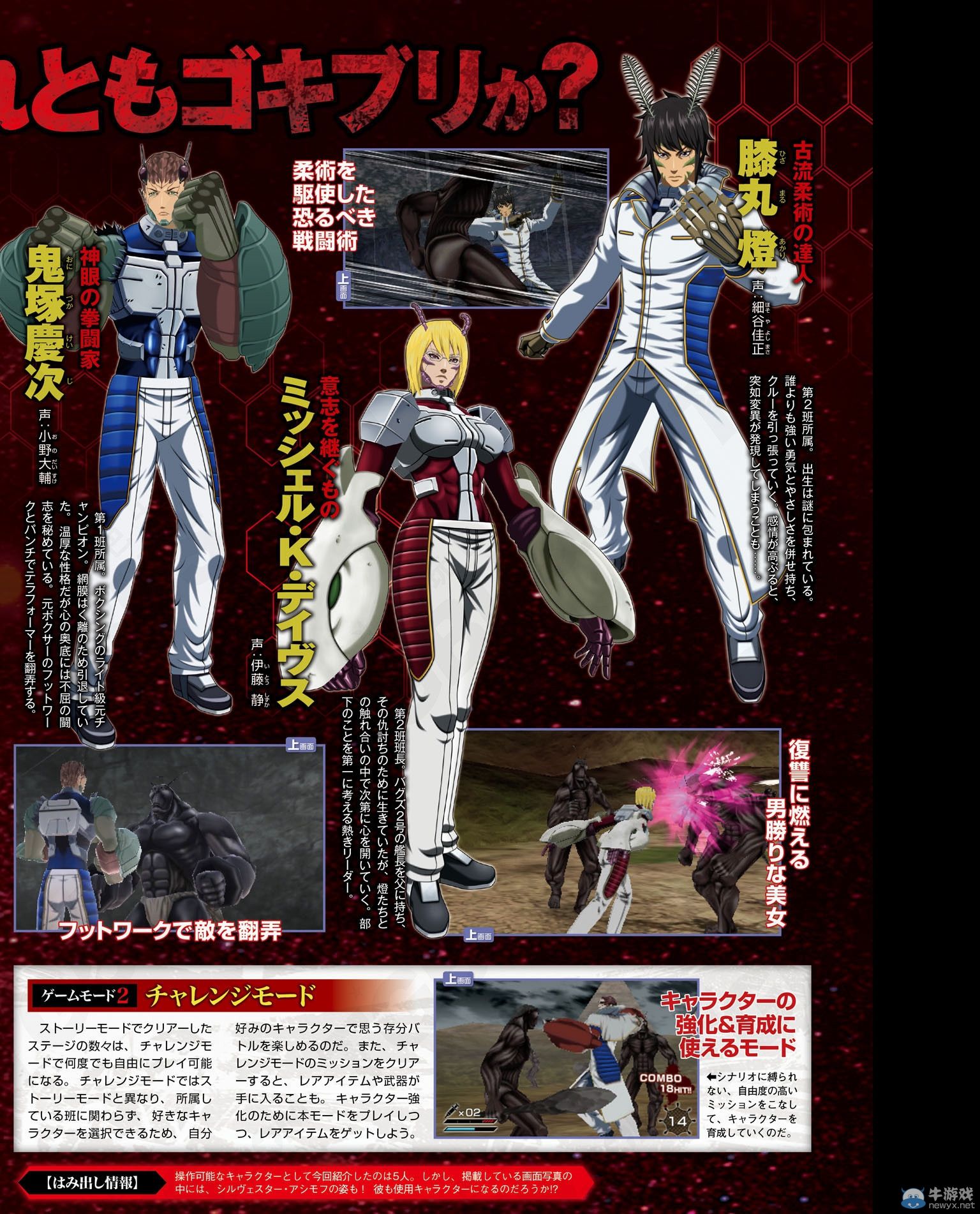 《火星異種：紅色星球的激斗》五名主角介紹