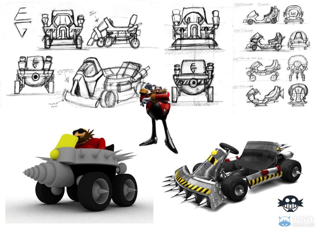 《索尼克與世嘉全明星賽車》早期藝術圖放出