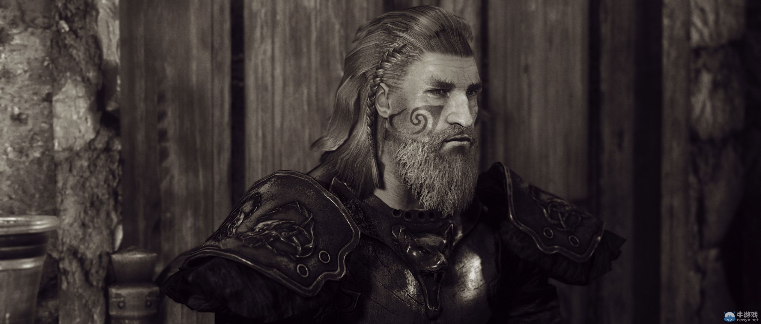 《上古卷軸5：天際》最新藝術截圖：柔和光影下的灰度美女