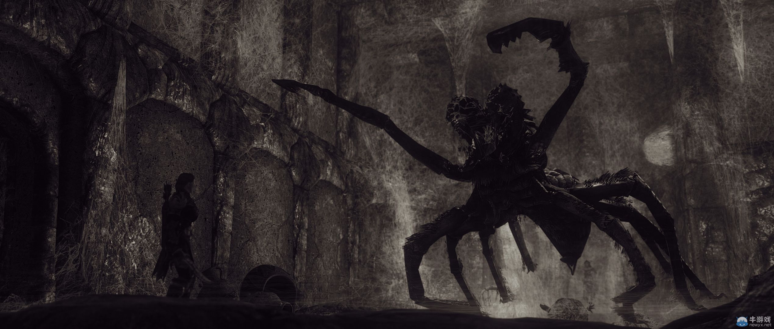 《上古卷軸5：天際》最新藝術截圖：柔和光影下的灰度美女