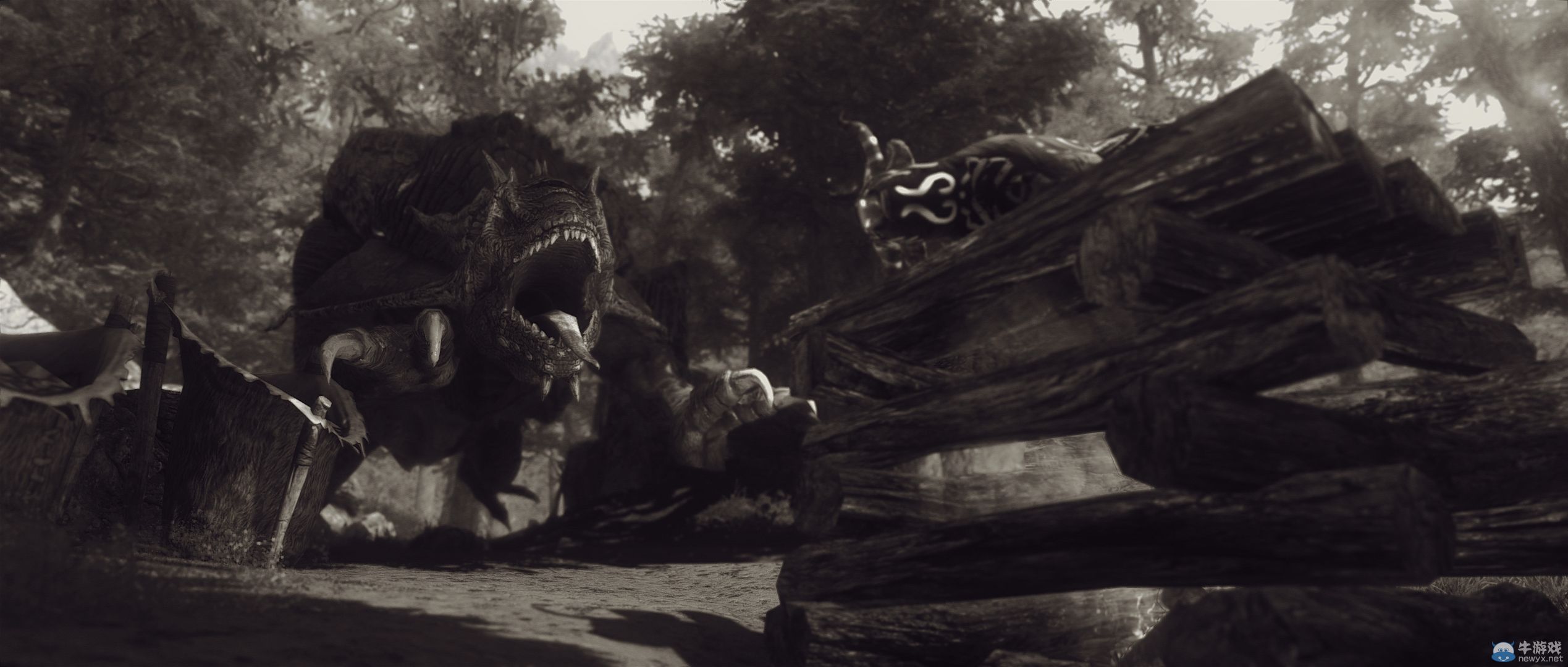 《上古卷軸5：天際》最新藝術截圖：柔和光影下的灰度美女