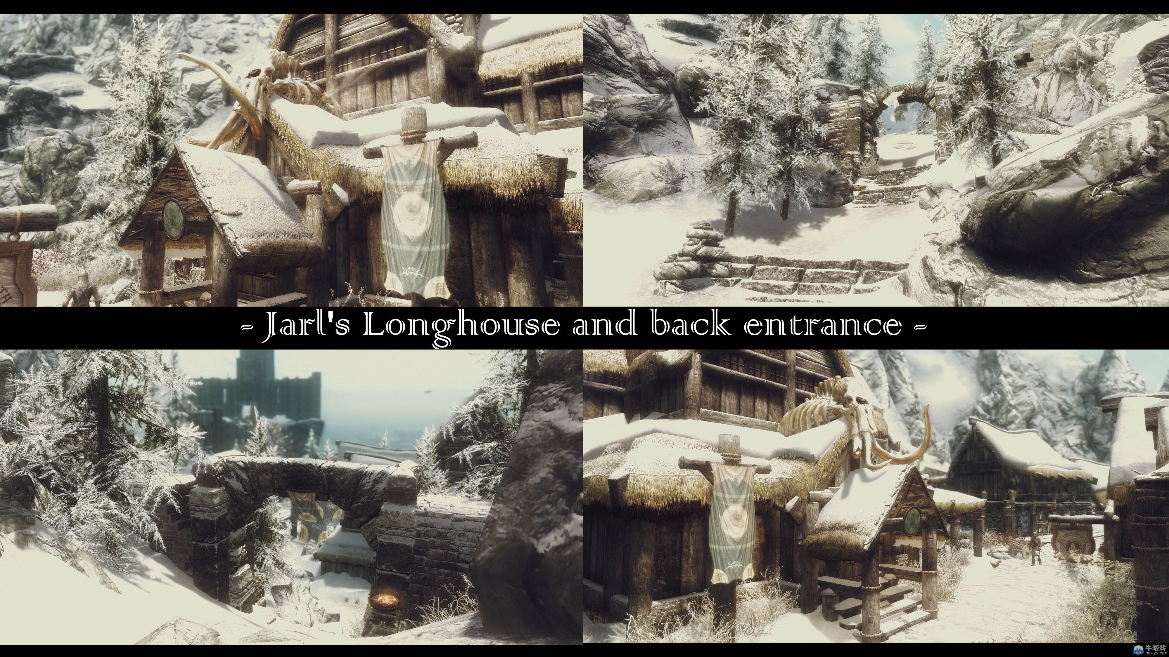 《上古卷軸5：天際》最新區(qū)域整容MOD：冬域之城白雪皚皚