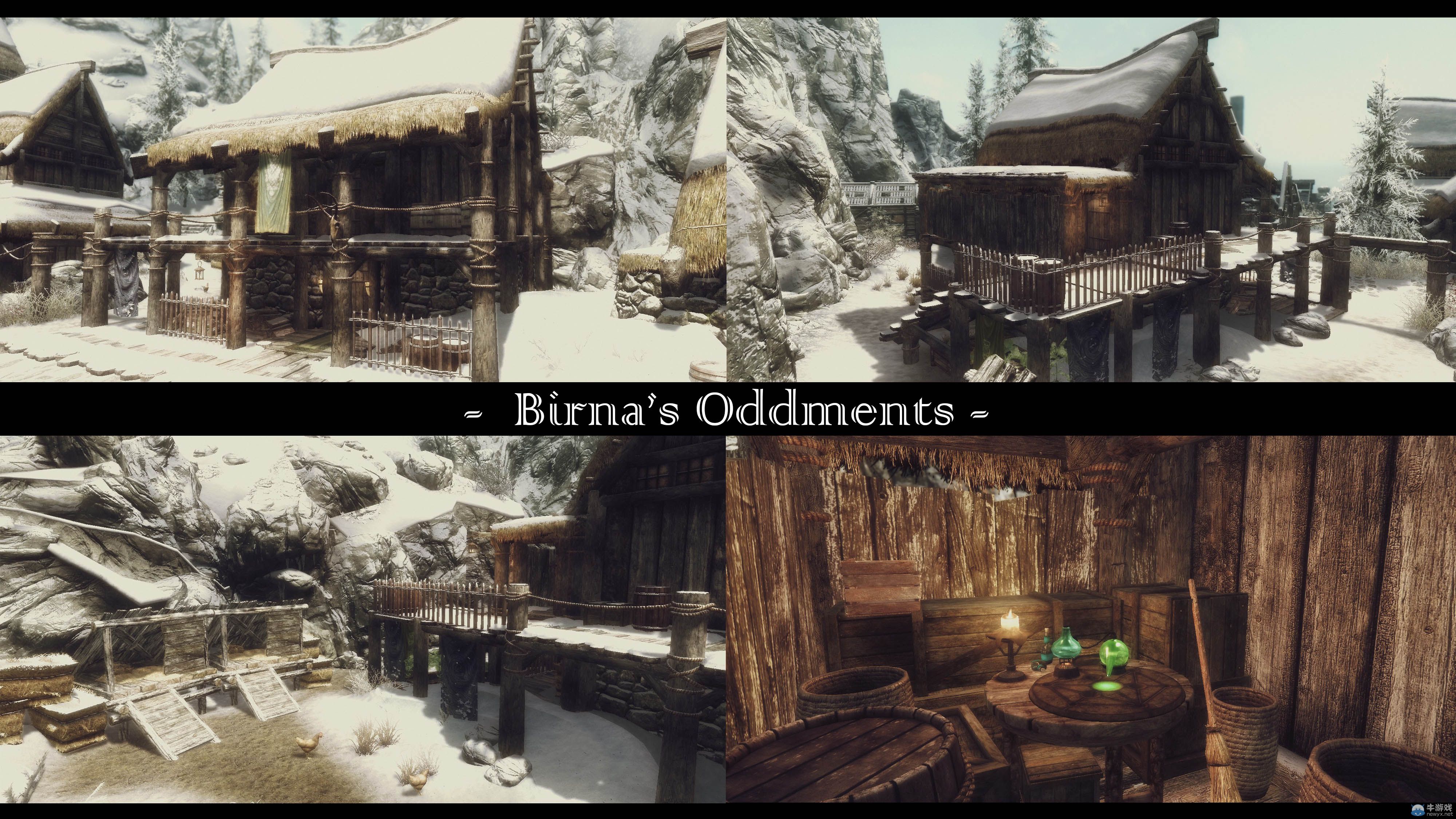 《上古卷軸5：天際》最新區(qū)域整容MOD：冬域之城白雪皚皚