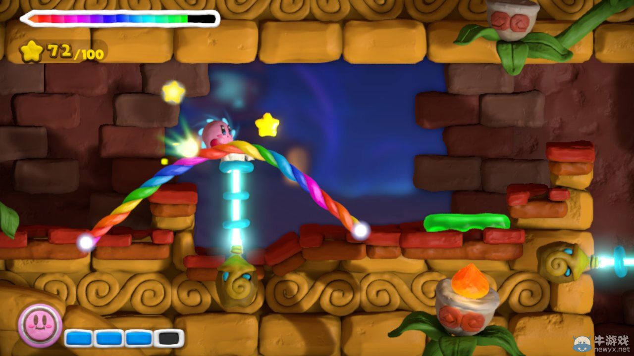 《觸摸卡比：彩虹軌道》多張新圖展示游戲關卡