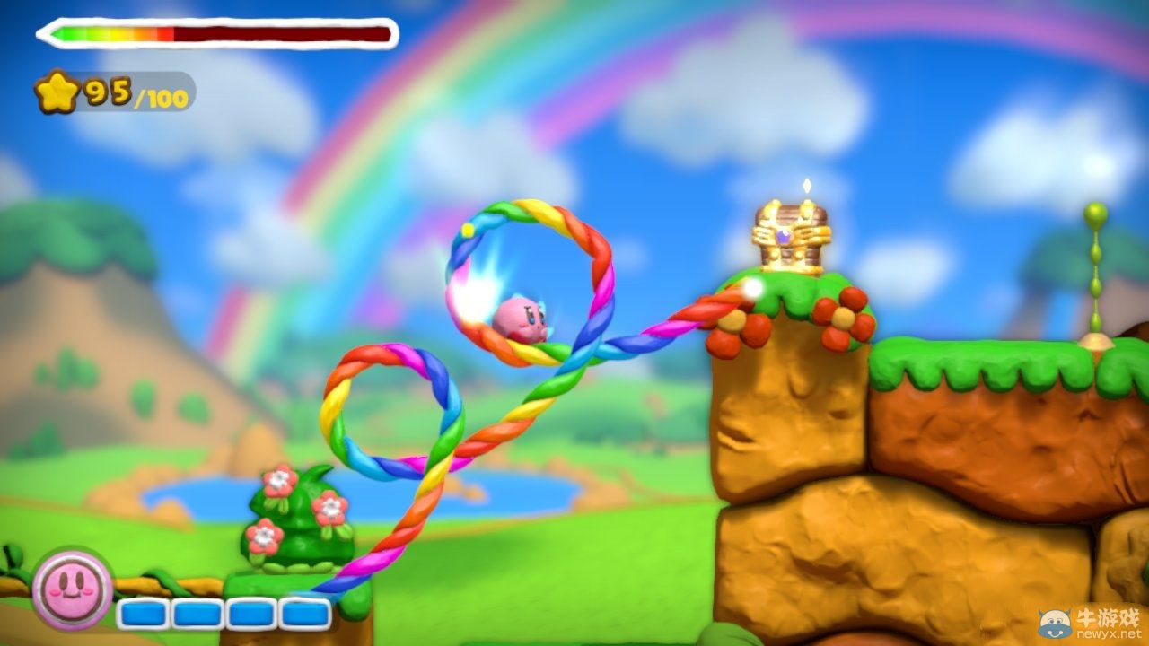 《觸摸卡比：彩虹軌道》多張新圖展示游戲關卡