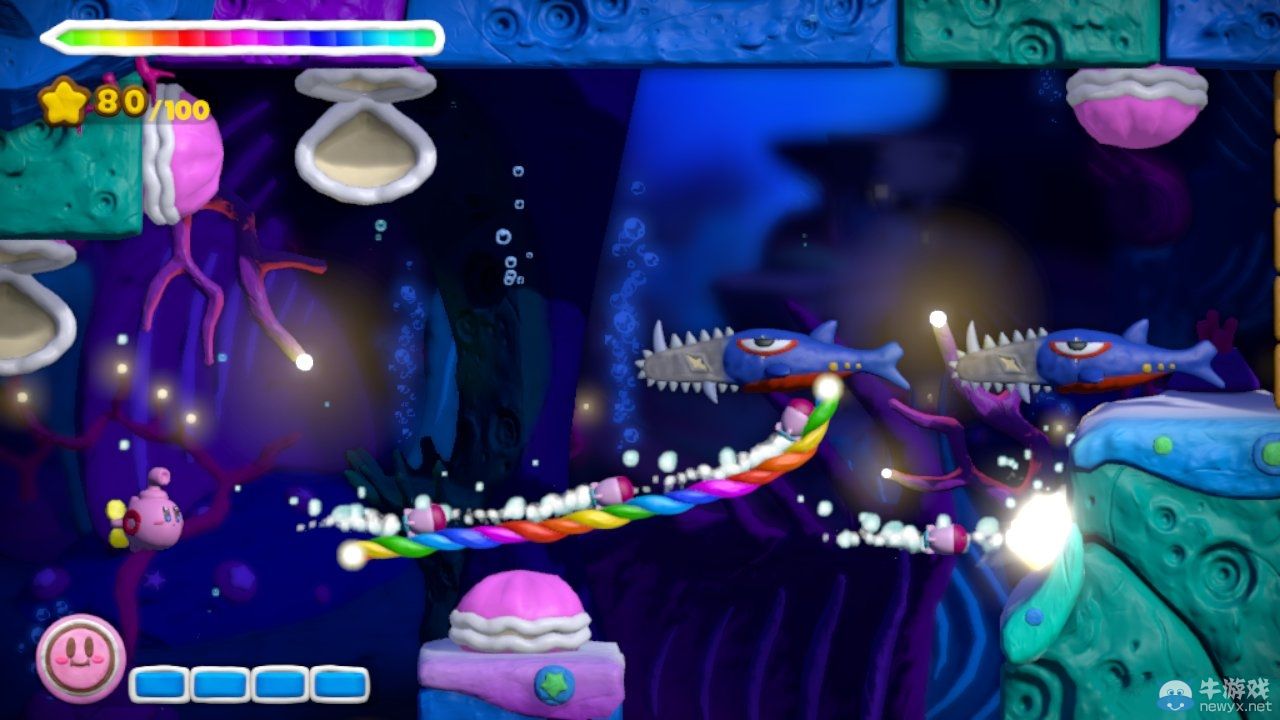 《觸摸卡比：彩虹軌道》多張新圖展示游戲關卡