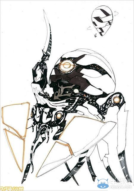 《數碼寶貝故事》捕食者設定圖：大暮維人設計