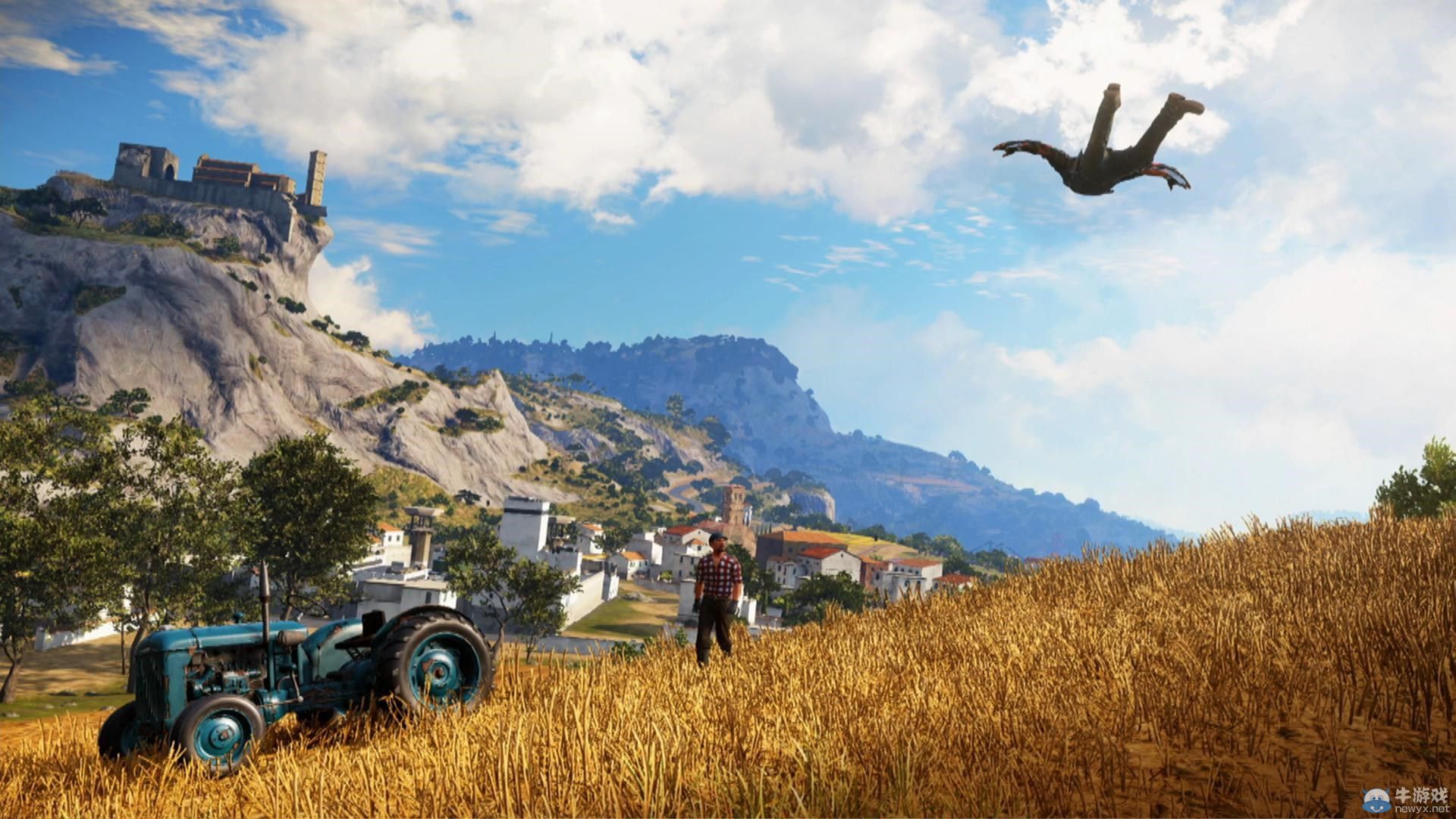 《正當防衛3》再曝新圖：主角天空翱翔嚇壞農場主