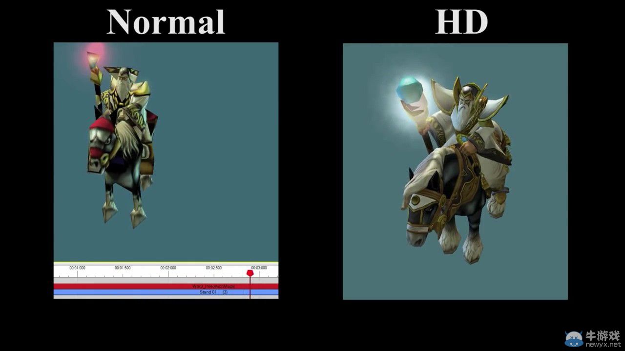 《魔獸爭霸3》重制版對比視頻 大法師變身高富帥