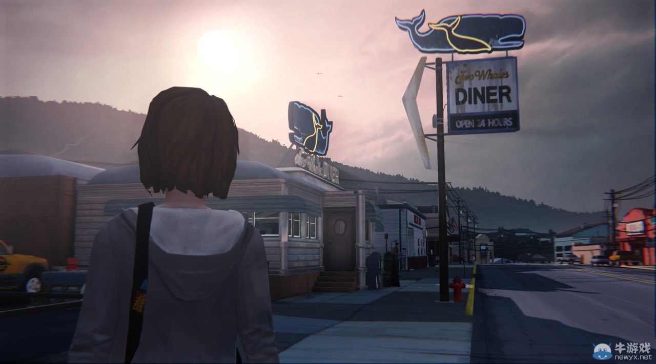 《奇異人生》第二章游戲截圖：萌妹手拉手散步好溫馨！