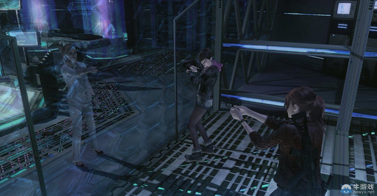 《生化危機：啟示錄2》第四章截圖：巴瑞大叔遭喪尸圍攻