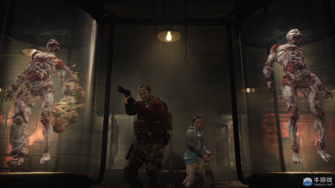 《生化危機：啟示錄2》第四章截圖：巴瑞大叔遭喪尸圍攻