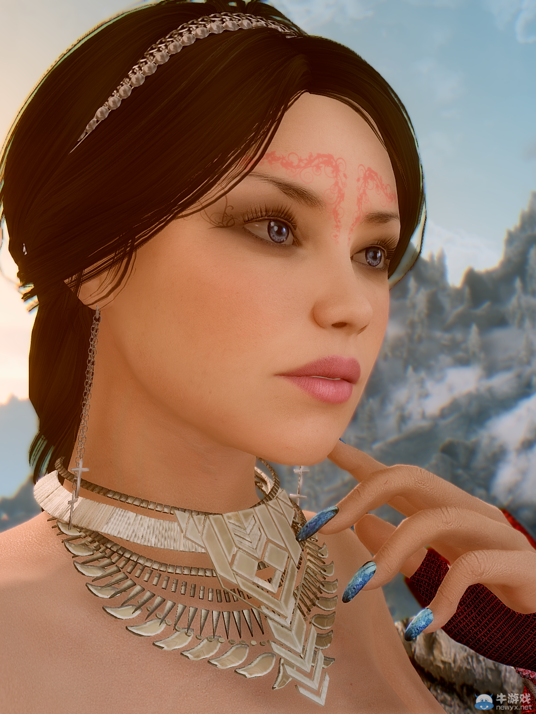 《上古卷軸5：天際》最強女體MOD新圖：白凈美艷妖狐轉世