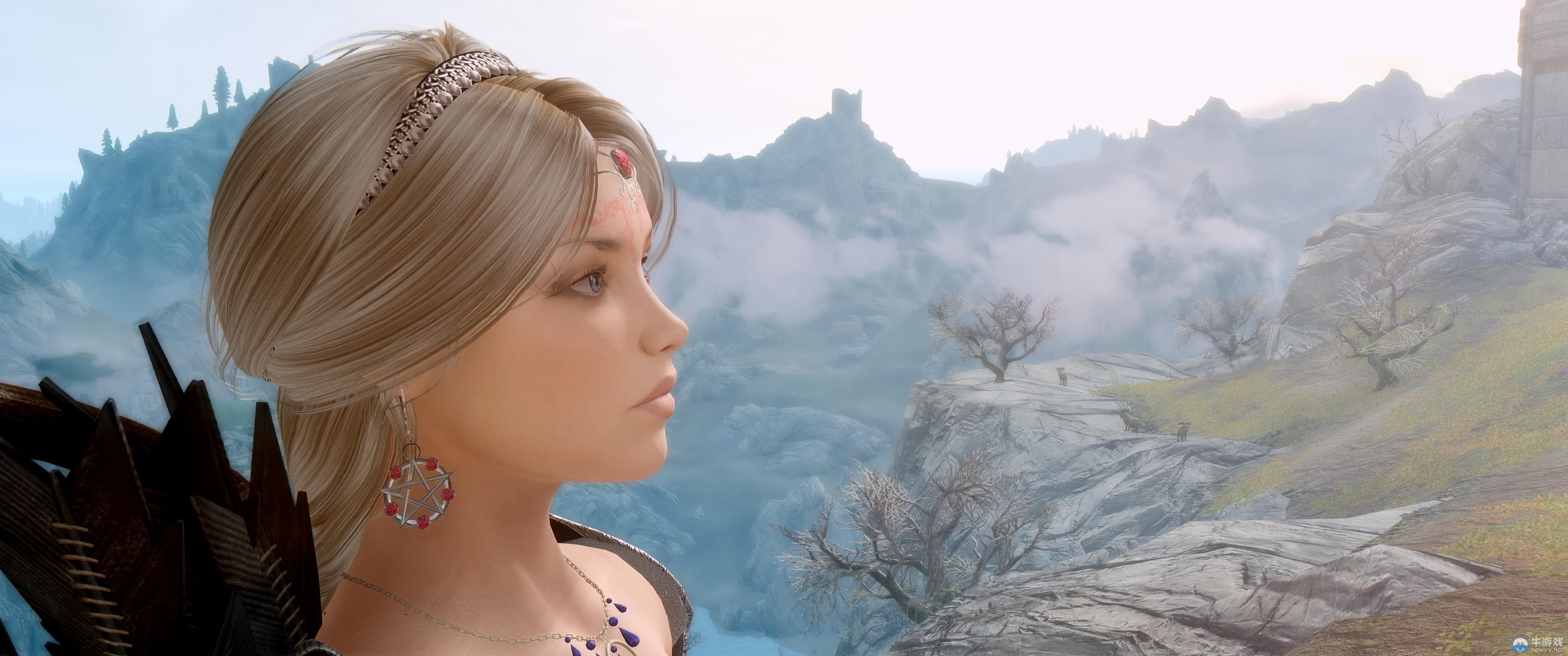 《上古卷軸5：天際》最強女體MOD新圖：白凈美艷妖狐轉世