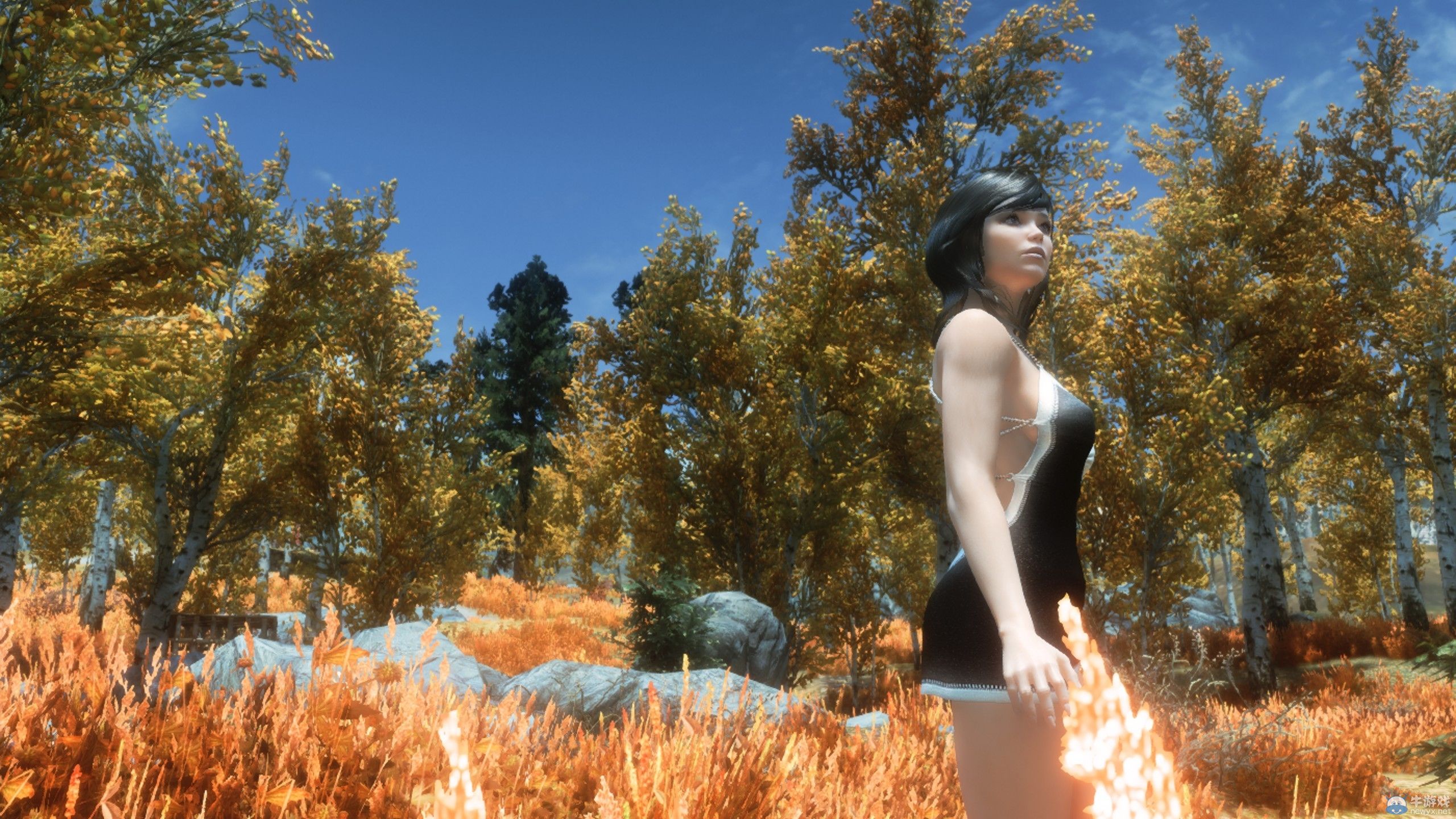 《上古卷軸5：天際》女體MOD新圖：妝容精致動人！