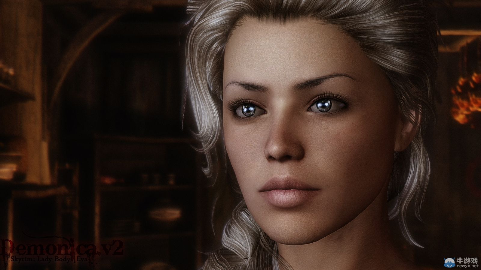 《上古卷軸5：天際》女體MOD新圖：妝容精致動人！