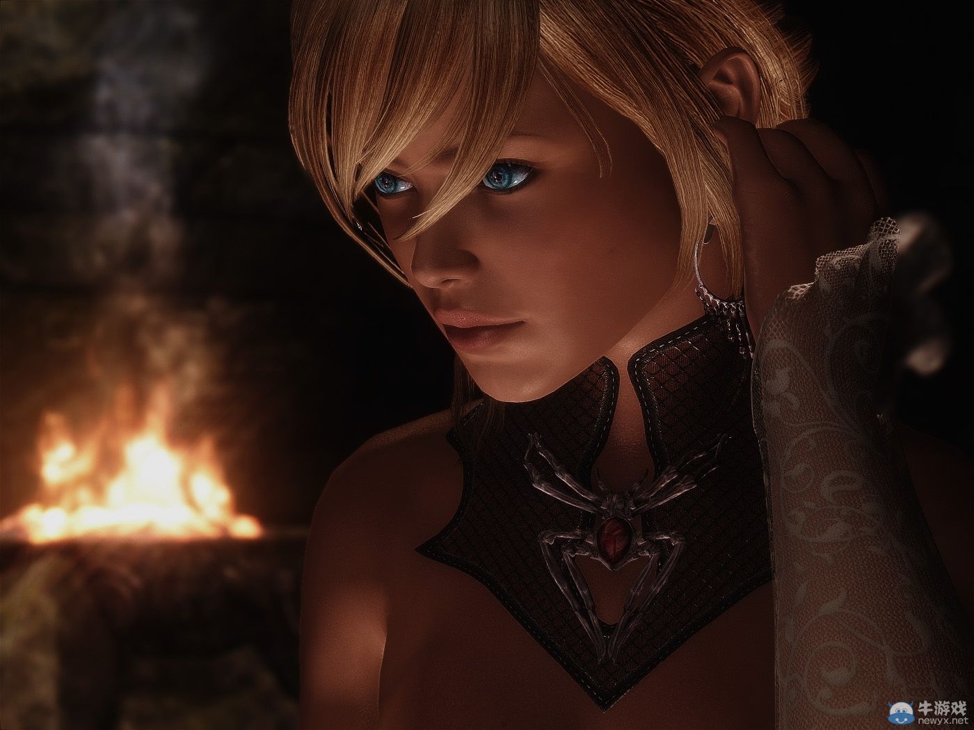 《上古卷軸5：天際》女體MOD新圖：妝容精致動人！