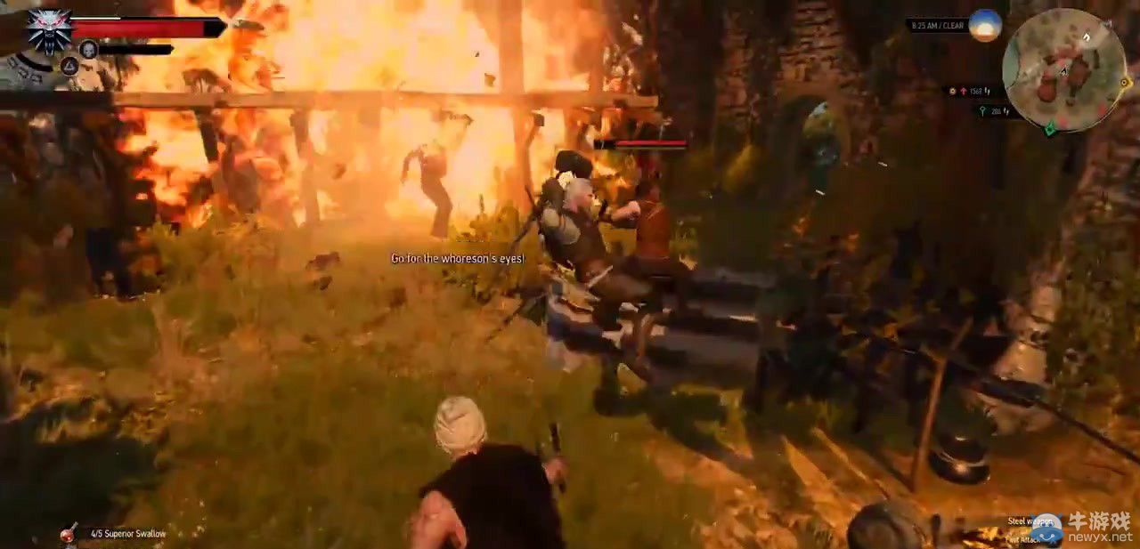 《巫師3：狂獵》最新演示白狼割草：兇猛霸氣無雙戰(zhàn)