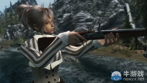 《上古卷軸5：天際》火槍手MOD演示：美女舉槍大戰