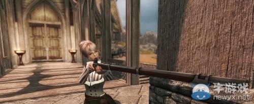 《上古卷軸5：天際》火槍手MOD演示：美女舉槍大戰