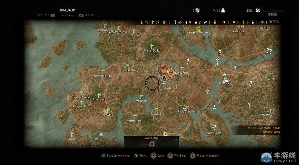 《巫師3：狂獵》官方公布作戰(zhàn)地圖：龐大魔幻世界任逍遙