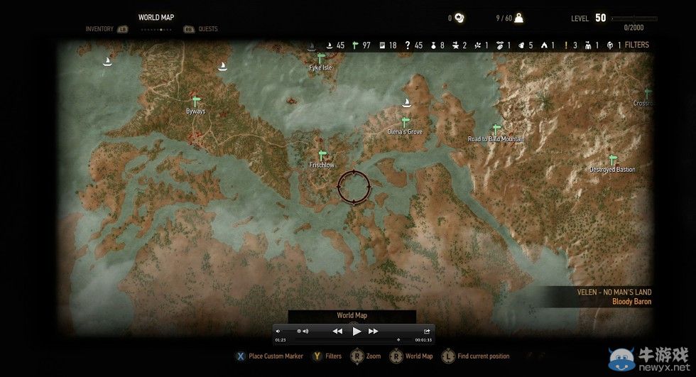 《巫師3：狂獵》官方公布作戰(zhàn)地圖：龐大魔幻世界任逍遙