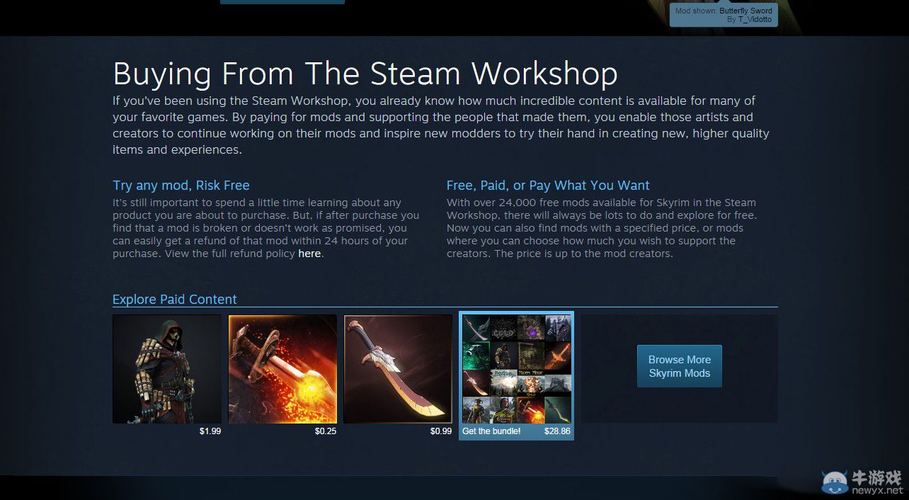 Valve支持在Steam平臺mod付費 作者福音？