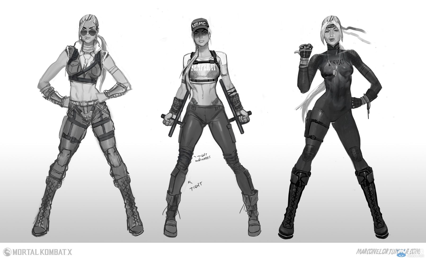 《真人快打X》精美原畫：從頭到腳解析美女猛男