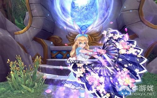 《幻想神域》化身清新愛麗絲 與三月兔先生共舞