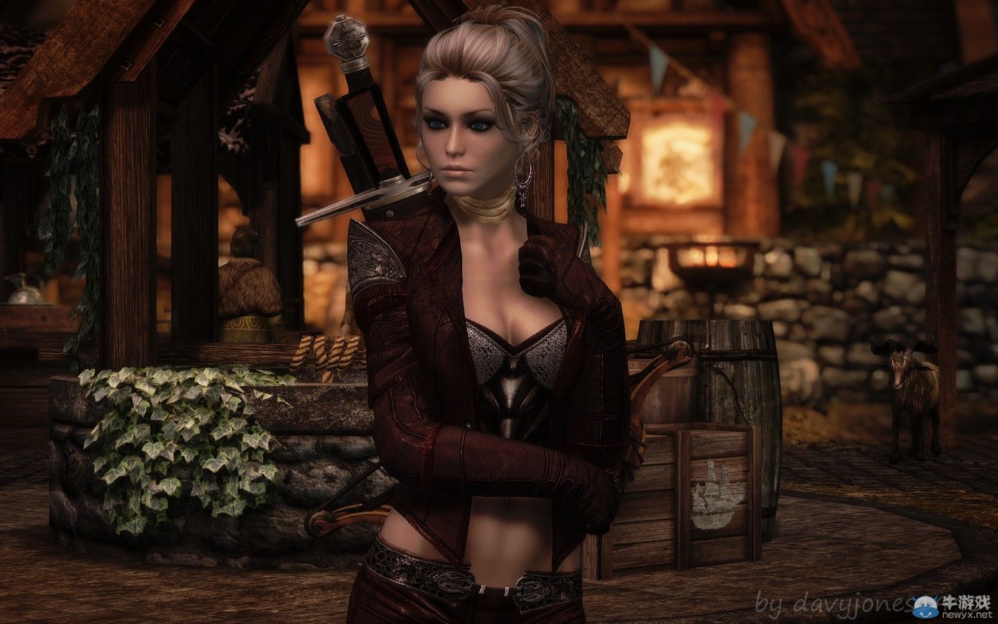 《上古卷軸5：天際》最美女體MOD新圖：蕾絲面具掩藏嬌羞面容