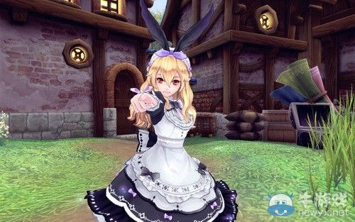 《幻想神域》化身清新愛麗絲 與三月兔先生共舞